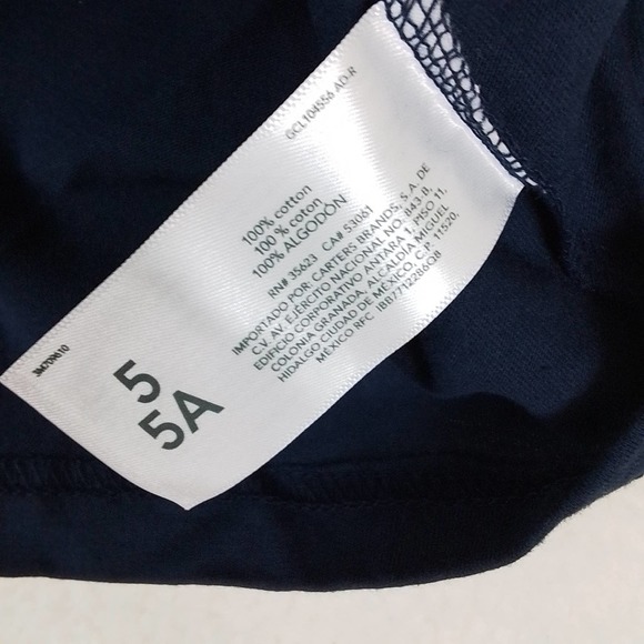 Carter's Long Sleeve Cotton Graphic Tee Size 5 in Blue w/ Space Theme - Picture 9 of 11